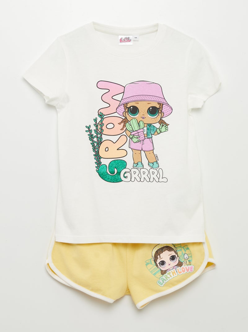Conjunto curto de 2 peças 'LOL Surprise' Branco - Kiabi