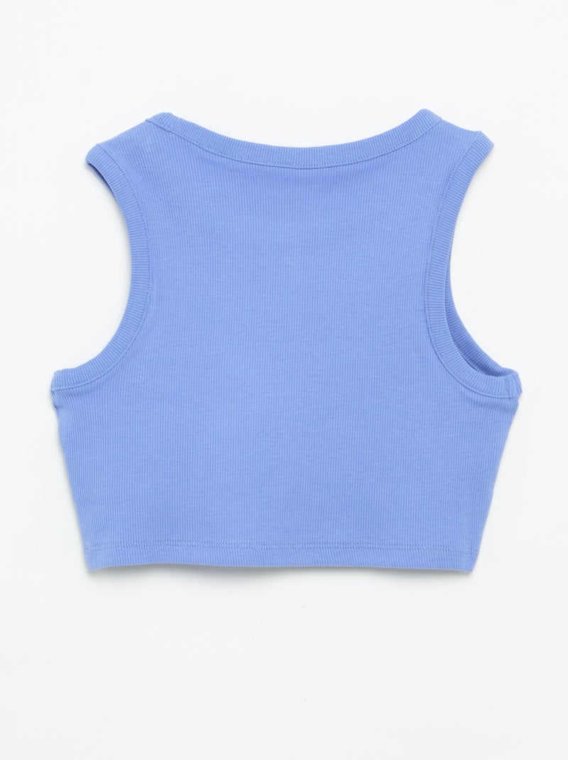 Conjunto curto de calções e top sem mangas - 2 peças Azul - Kiabi