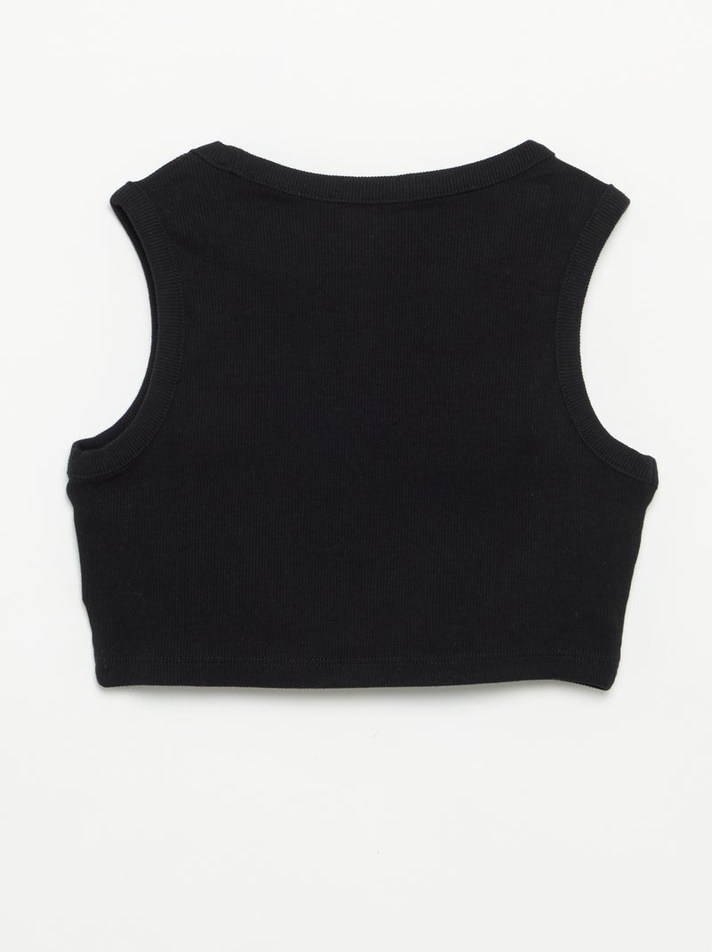 Conjunto curto de calções e top sem mangas - 2 peças Preto - Kiabi