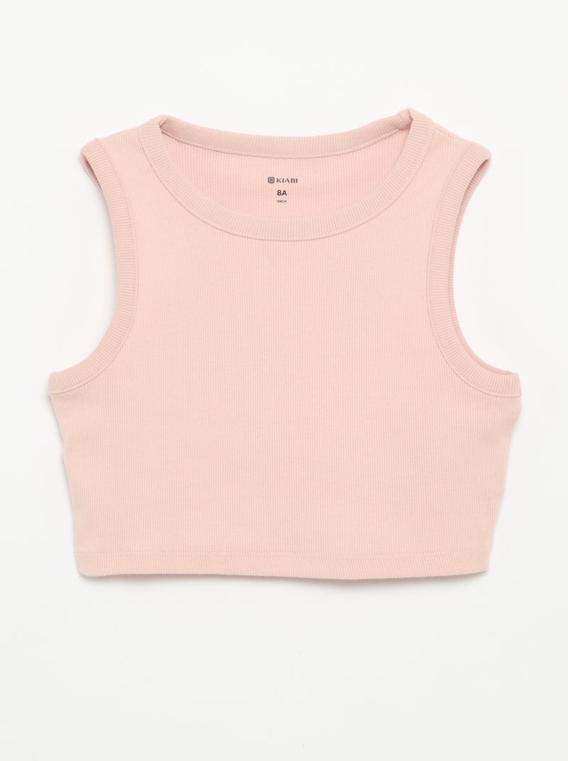 Conjunto curto de calções e top sem mangas - 2 peças Rosa - Kiabi