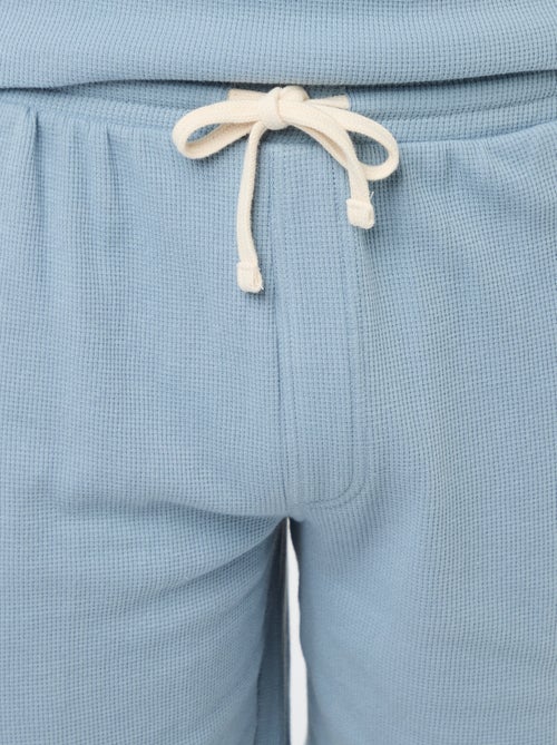 Conjunto curto de pijama em favo de mel - 2 peças - Kiabi