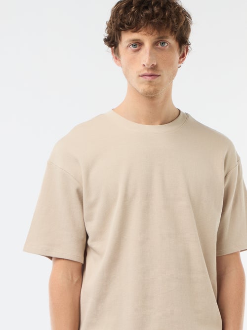 Conjunto curto de pijama em favo de mel - 2 peças - Kiabi