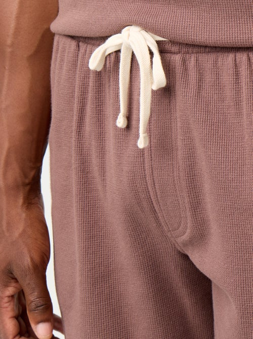 Conjunto curto de pijama em favo de mel - 2 peças - Kiabi Conjunto curto de pijama em favo de mel - 2 peças - Kiabi