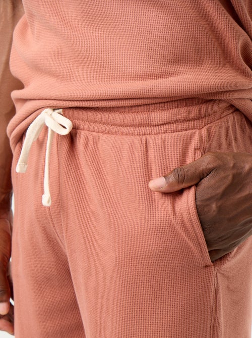 Conjunto curto de pijama em favo de mel - 2 peças - Kiabi Conjunto curto de pijama em favo de mel - 2 peças - Kiabi