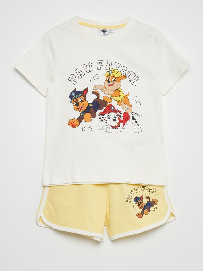 Conjunto curto 'Patrulha Pata' - 2 peças AMARELO - Kiabi