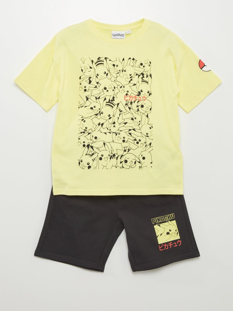 Conjunto curto 'Pikachu' 'Pokémon' - 2 peças Amarelo - Kiabi