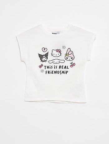 Conjunto curto t-shirt + calções 'Hello Kitty' - 2 peças