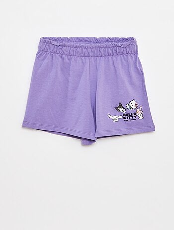 Conjunto curto t-shirt + calções 'Hello Kitty' - 2 peças
