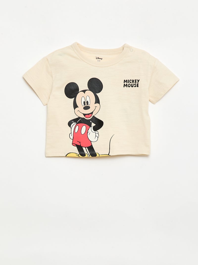 Conjunto curto t-shirt + calções 'Simba' - 2 peças Bege - Kiabi