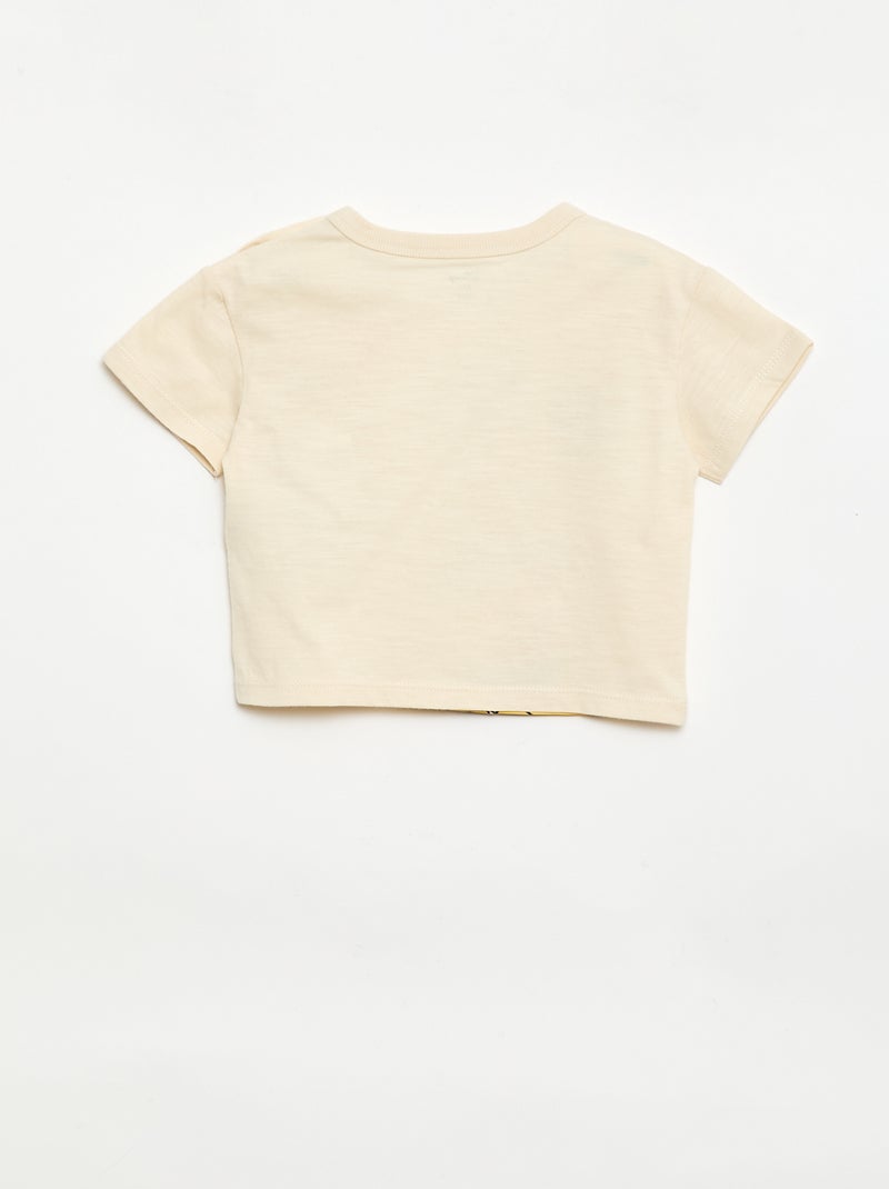 Conjunto curto t-shirt + calções 'Simba' - 2 peças Bege - Kiabi