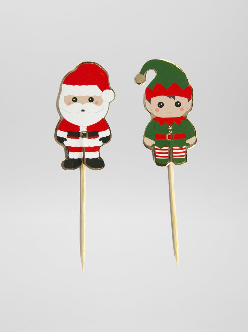 Conjunto de 10 palitos de cocktail 'Natal' VERMELHO - Kiabi