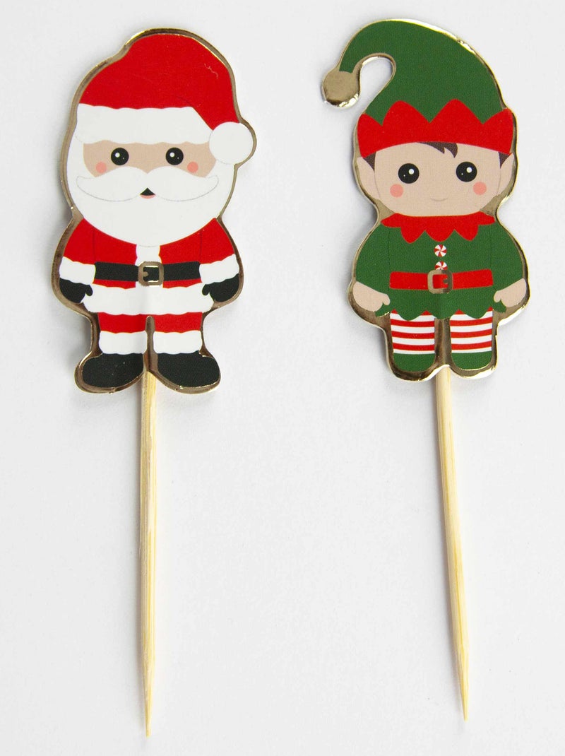 Conjunto de 10 palitos de cocktail 'Natal' VERMELHO - Kiabi