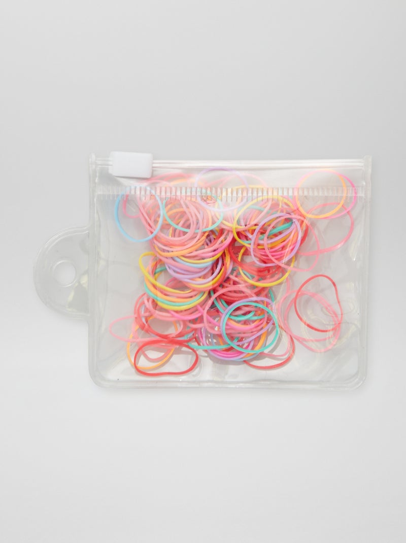 Conjunto de 100 elásticos coloridos ROSA - Kiabi