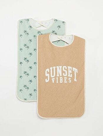 Conjunto de 2 babetes - coleção fácil de vestir