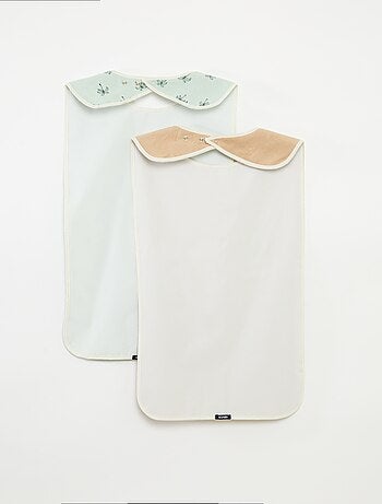 Conjunto de 2 babetes - coleção fácil de vestir