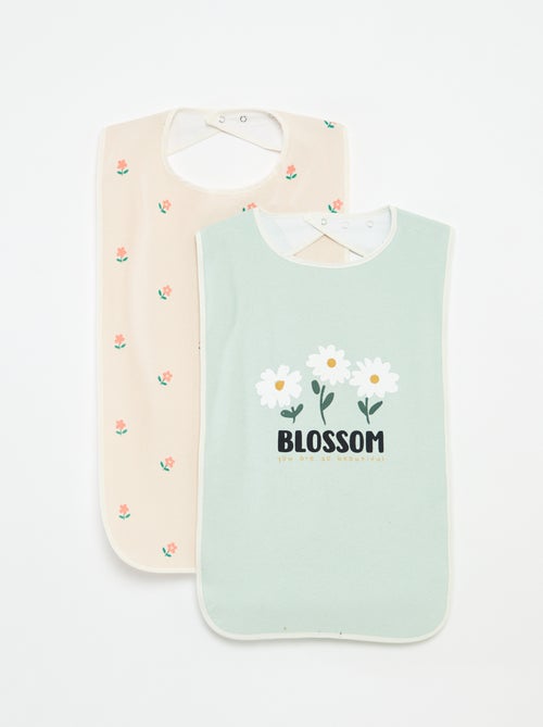 Conjunto de 2 babetes - coleção fácil de vestir - Kiabi