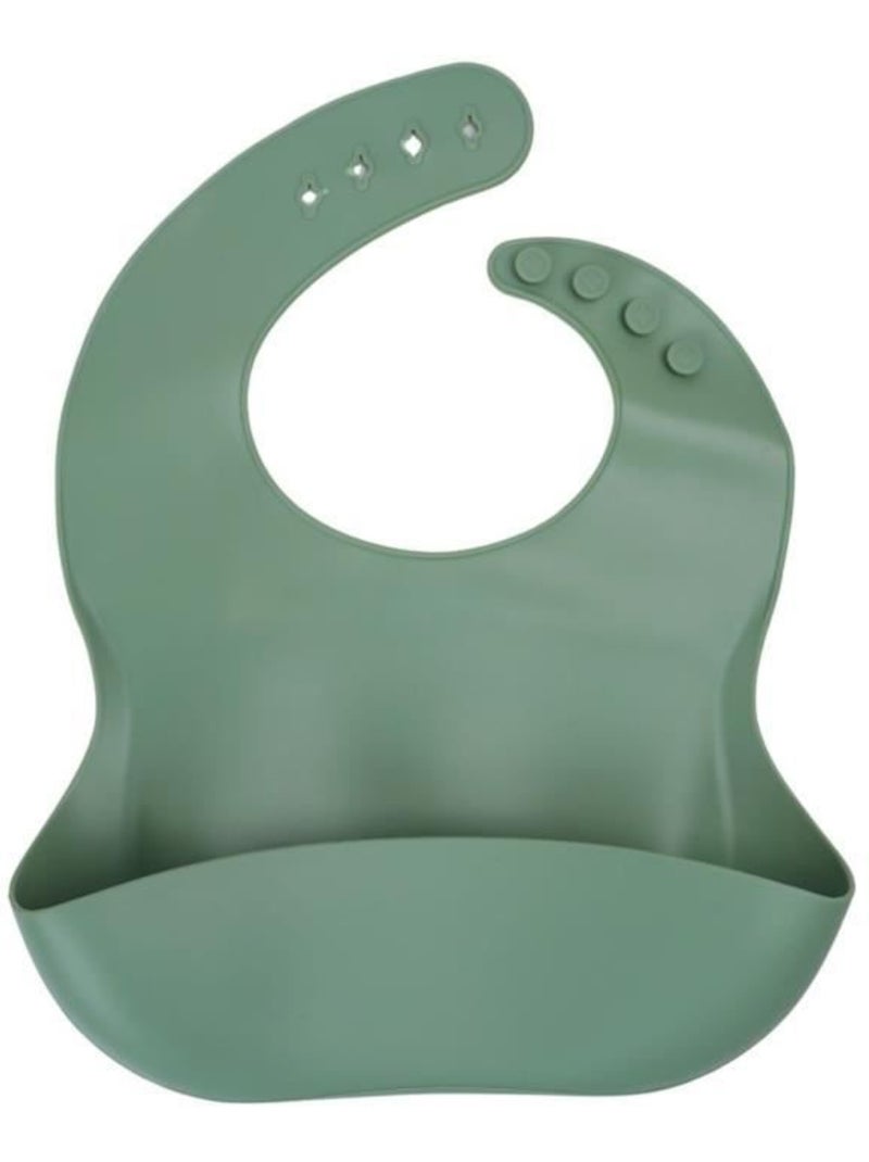 Conjunto de 2 babetes de silicone thermobaby com bolso apanha comida Verde - Kiabi