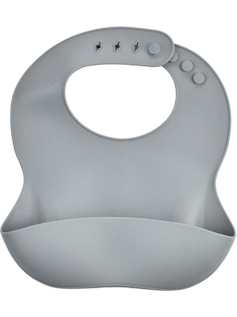 Conjunto de 2 babetes de silicone thermobaby com bolso apanha comida Verde - Kiabi