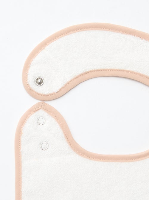 Conjunto de 2 babetes em gaze de algodão com forro em esponja - Kiabi