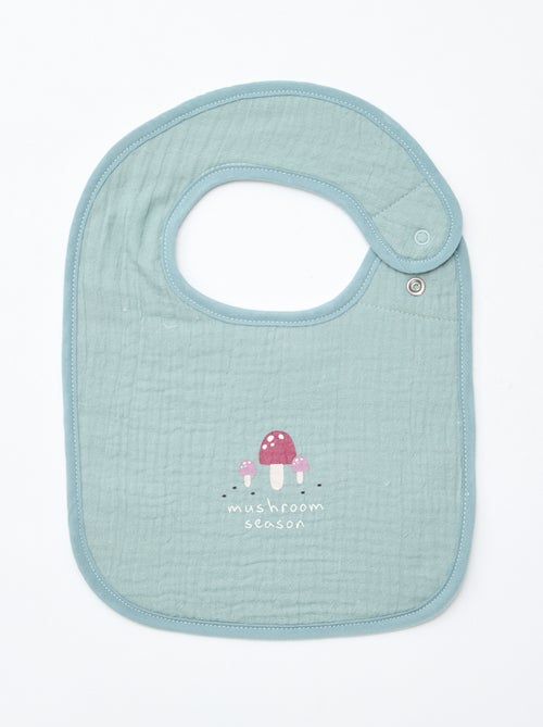 Conjunto de 2 babetes em gaze de algodão com forro em esponja - Kiabi