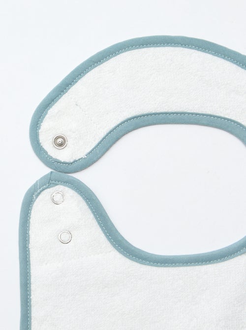 Conjunto de 2 babetes em gaze de algodão com forro em esponja - Kiabi