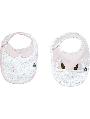 Conjunto de 2 babetes florais
