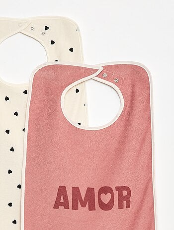 Conjunto de 2 babetes grandes de turco - coleção fácil de vestir