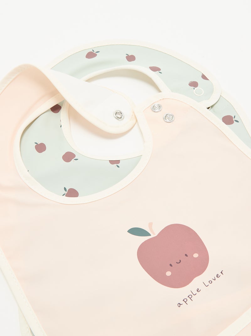Conjunto de 2 babetes impermeáveis com estampado Azul - Kiabi