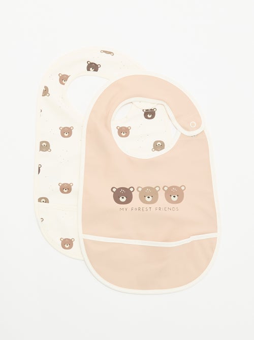 Conjunto de 2 babetes impermeáveis com estampado - Kiabi Conjunto de 2 babetes impermeáveis com estampado - Kiabi