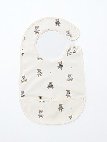 Conjunto de 2 babetes impermeáveis com estampado