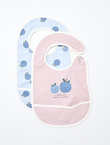 Conjunto de 2 babetes impermeáveis com estampado