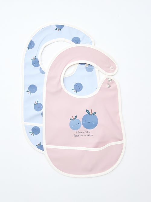 Conjunto de 2 babetes impermeáveis com estampado - Kiabi