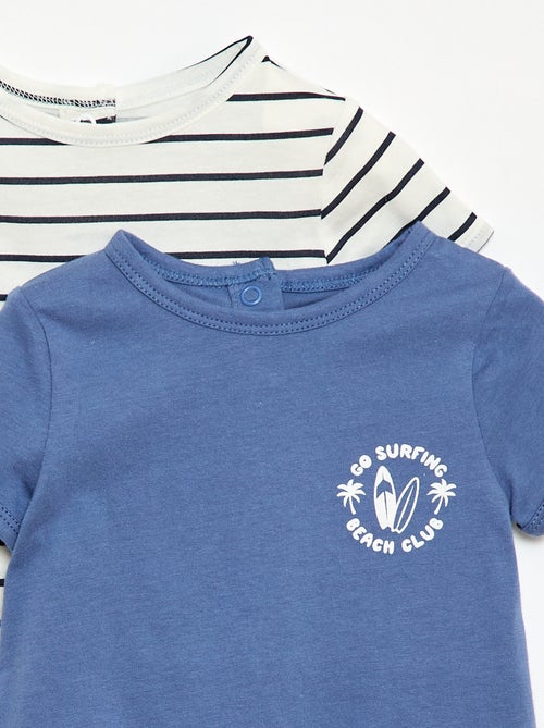 Conjunto de 2 babygrows curtos em jersey - Kiabi