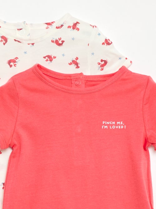 Conjunto de 2 babygrows curtos em jersey - Kiabi
