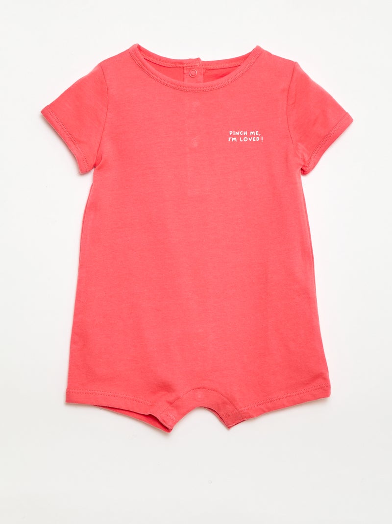 Conjunto de 2 babygrows curtos em jersey Branco - Kiabi