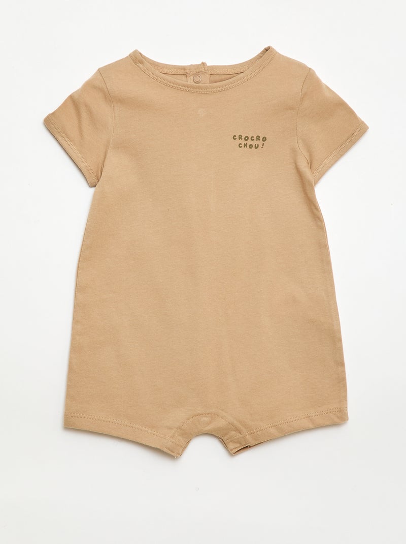Conjunto de 2 babygrows curtos em jersey Verde - Kiabi