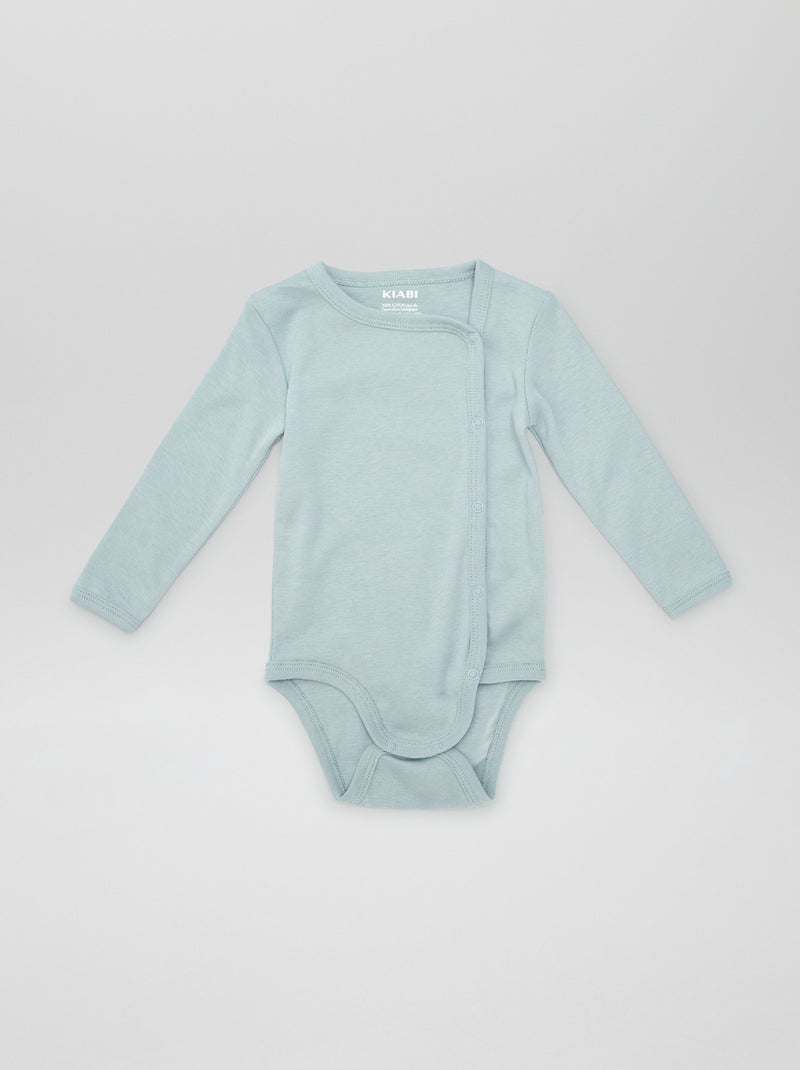 Conjunto de 2 bodies - coleção fácil de vestir AZUL - Kiabi