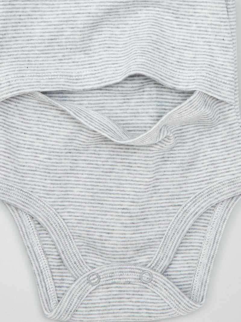 Conjunto de 2 bodies - coleção fácil de vestir BEGE - Kiabi