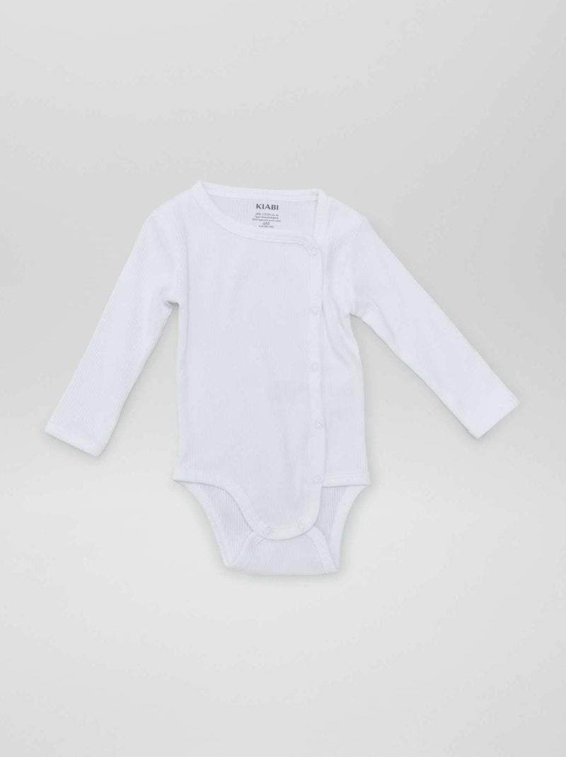 Conjunto de 2 bodies - coleção fácil de vestir Branco - Kiabi