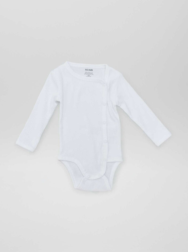 Conjunto de 2 bodies - coleção fácil de vestir Branco - Kiabi