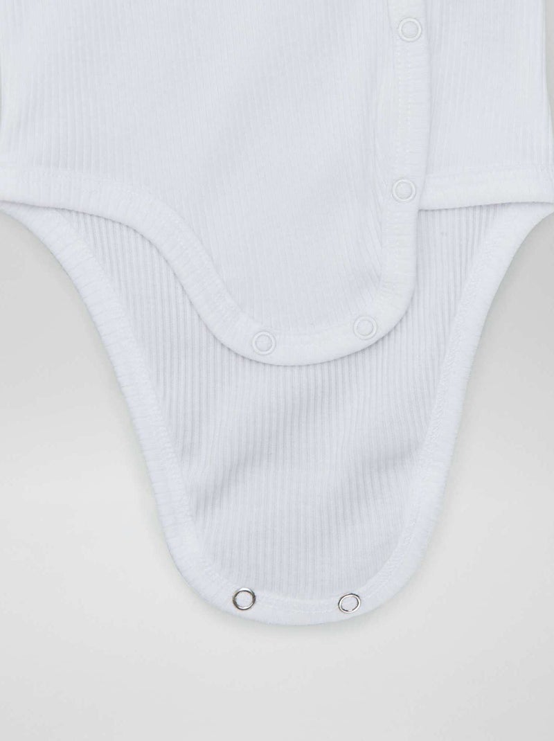 Conjunto de 2 bodies - coleção fácil de vestir Branco - Kiabi