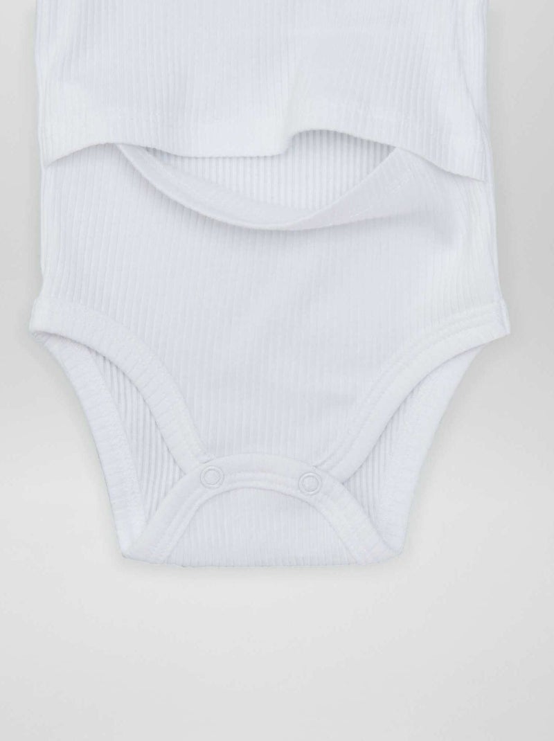 Conjunto de 2 bodies - coleção fácil de vestir Branco - Kiabi