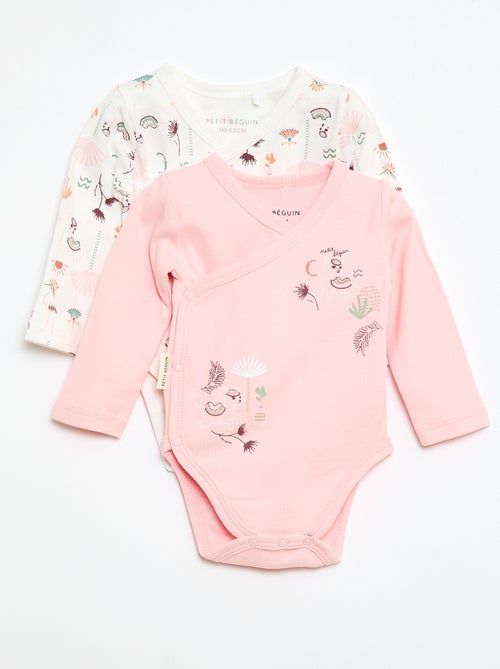 Conjunto de 2 bodies cruzados 'Petit Beguin' - Kiabi