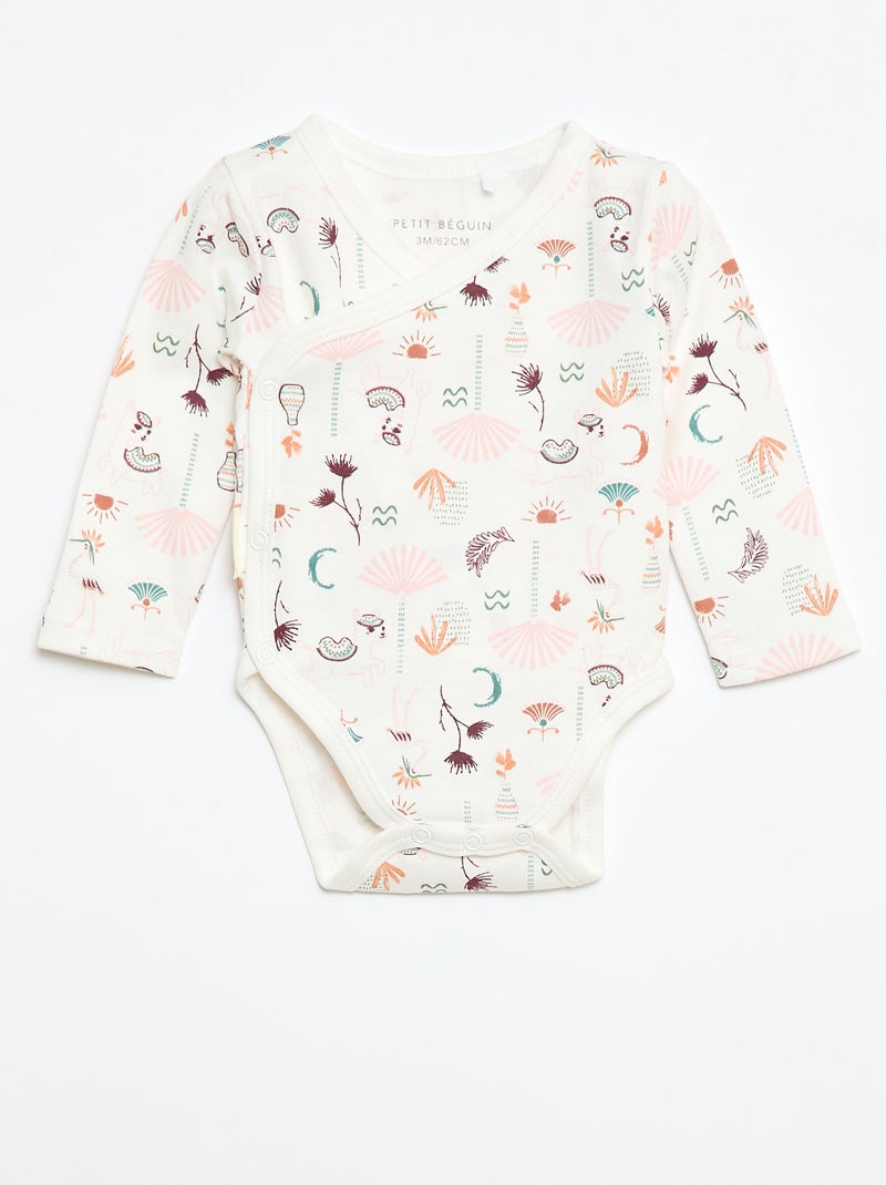 Conjunto de 2 bodies cruzados 'Petit Beguin' Rosa - Kiabi
