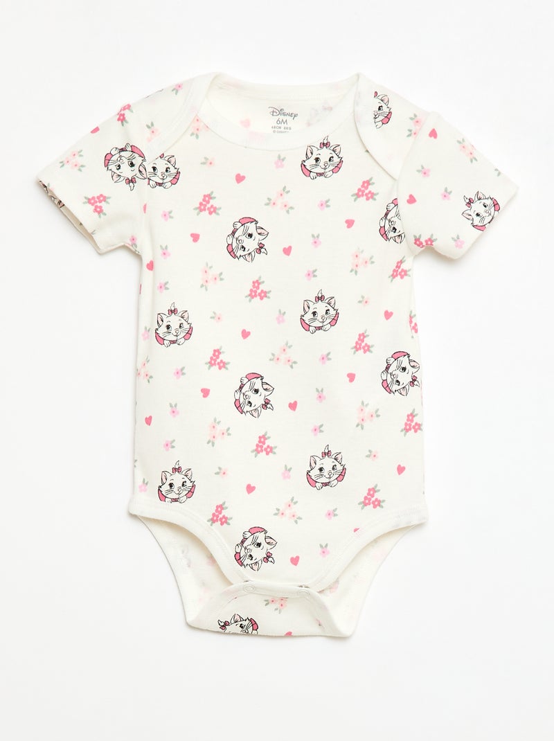 Conjunto de 2 bodies de manga curta 'Disney' 'Marie' Rosa - Kiabi