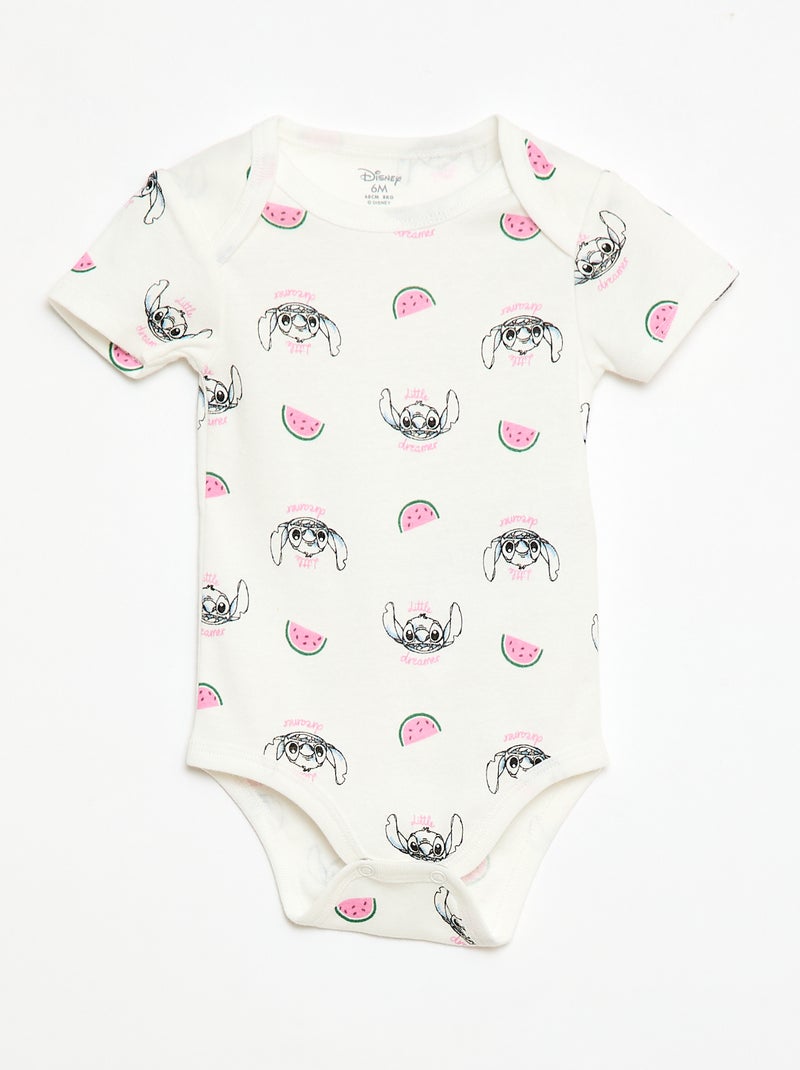 Conjunto de 2 bodies de manga curta 'Disney' 'Stitch' Azul - Kiabi