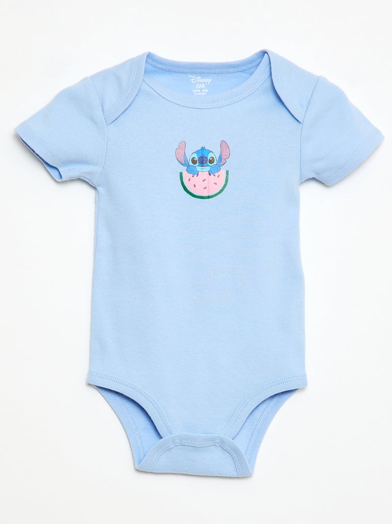 Conjunto de 2 bodies de manga curta 'Disney' 'Stitch' Azul - Kiabi