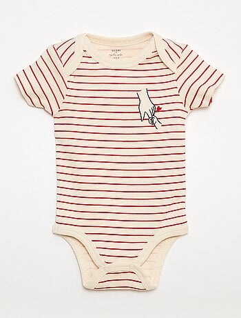 Conjunto de 2 bodies estampados family 'Agathe Sorlet x Kiabi' - Dia dos Namorados