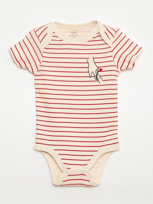 Conjunto de 2 bodies estampados family 'Agathe Sorlet x Kiabi' - Dia dos Namorados - Kiabi