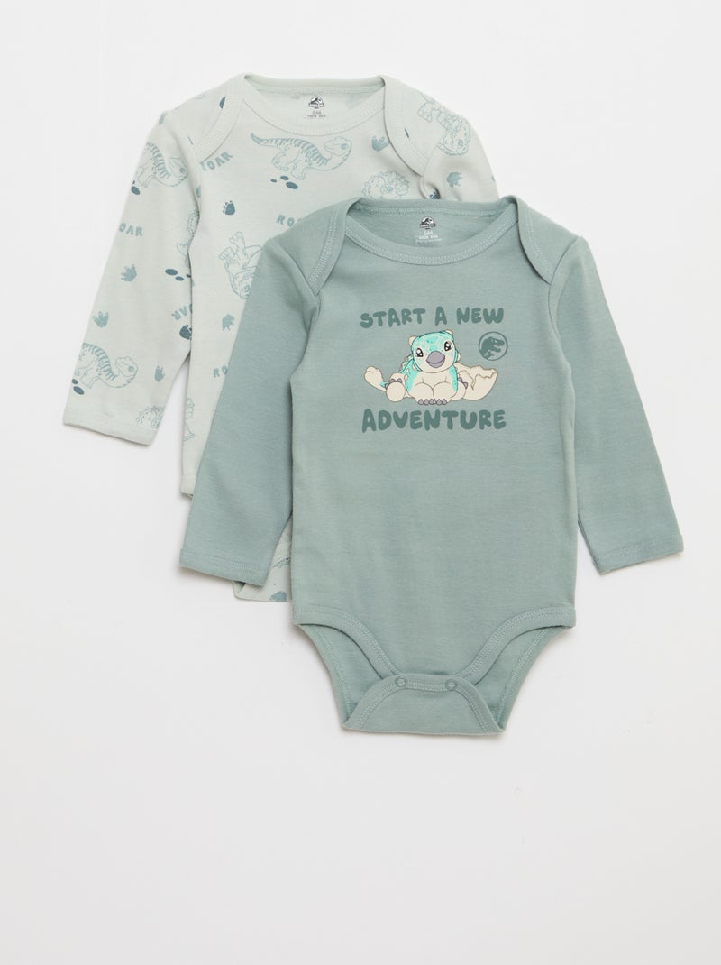 Conjunto de 2 bodies 'Jurassic Park' Verde - Kiabi